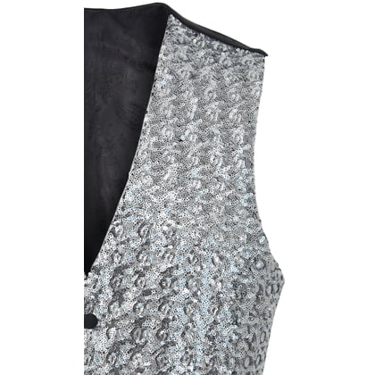 Kaufen Sie Henk ter Horst Feestgilet structuur pailletten iriserend glanzend glitter waistcoat smokinggilet Zilver für nur 109,95 € bei Henk ter Horst fashion