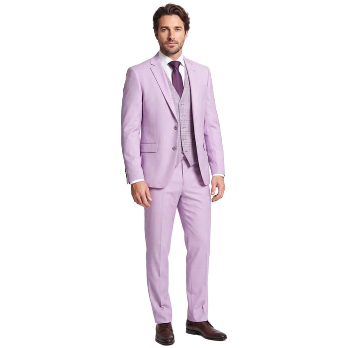 Kaufen Sie Henk ter Horst 3-teiliger Herrenanzug mit Karoweste meliert Lila für nur 399,95 € bei Henk ter Horst fashion
