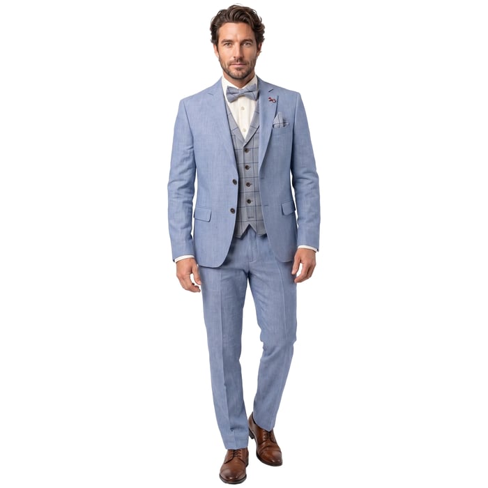Kaufen Sie Atelier Torino 3-teiliger Leinenanzug mit Karoweste Blau für nur 809,95 € bei Henk ter Horst fashion