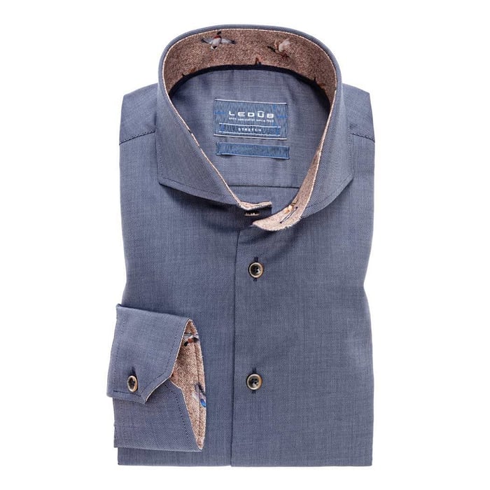 Kaufen Sie Ledub Tailored Fit Hemd dunkelblau für nur € 79,95 bei Henk ter Horst fashion