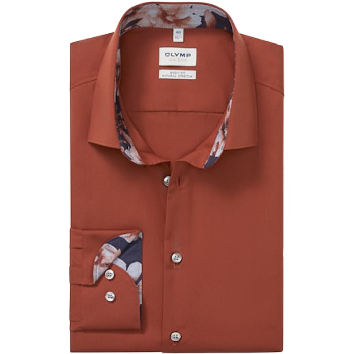 Kaufen Sie Olymp Level Five body fit Langarm Hemd Braun für nur 89,95 € bei Henk ter Horst fashion