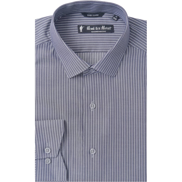 Kaufen Sie Henk ter Horst Dresshemd | Dunkelblau Gestreift | 100% Baumwolle | Easy Care für nur 89,95 € bei Henk ter Horst fashion