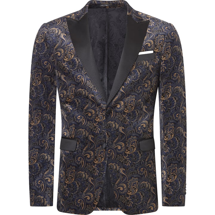 Kaufen Sie Henk ter Horst Velours Velvet Fluweel colbert paisley print Blauw für nur 139,95 € bei Henk ter Horst fashion