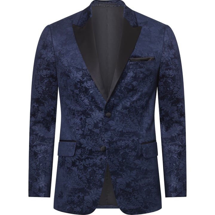 Kaufen Sie Henk ter Horst Velours Velvet Fluweel colbert Paisleyprint Donkerblauw für nur 199,95 € bei Henk ter Horst fashion