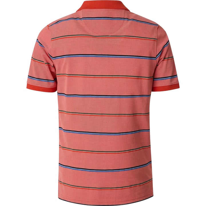 Kaufen Sie Redmond big men herenpolo met borstzak two tone en gekleurde strepen Zalm für nur 49,95 € bei Henk ter Horst fashion