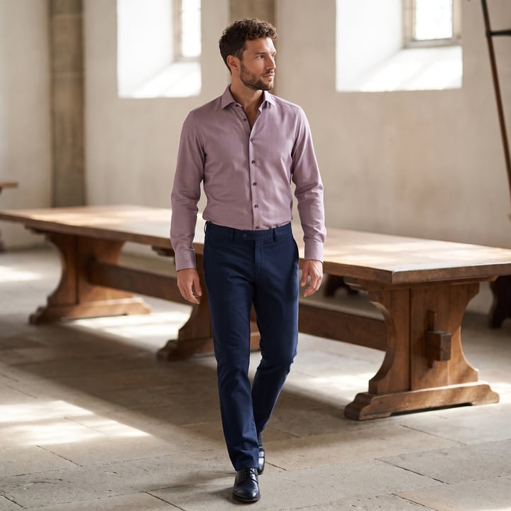 Kaufen Sie OLYMP Level Five body fit overhemd Kent uni bordeaux für nur 79,95 € bei Henk ter Horst fashion