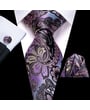 Kaufen Sie Henk ter Horst Krawatte Seide mit Manschettenknöpfen und Einstecktuch, florales Paisley Blau für nur  bei Henk ter Horst fashion